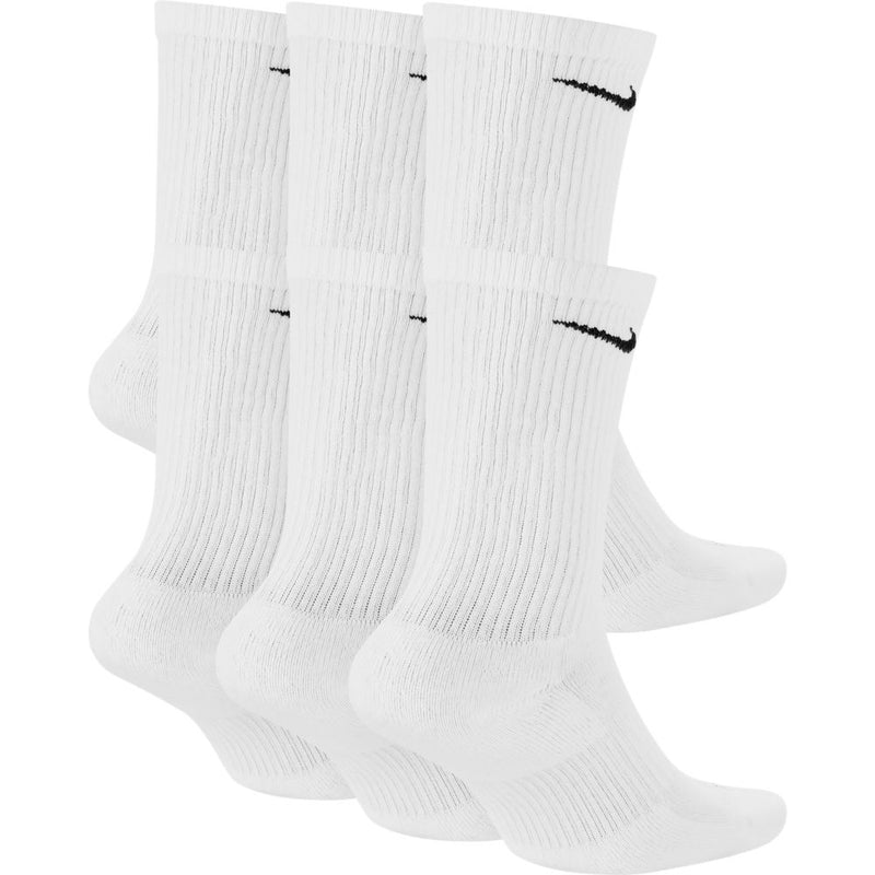 Nike Men's Bag Cotton Quarter Cut Socks (6 Pack) (Large (shoe size 8-12),  White)