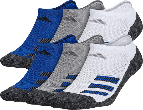 adidas Cushioned Angle Stripe Kids' 6-Pack Crew Sock - Free Shipping