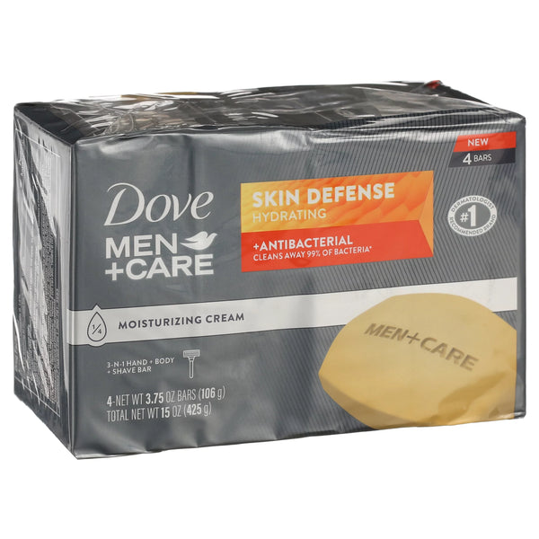 Dove Men+Care Soap Bar Skin Defense 3.75 Oz., 4 Count